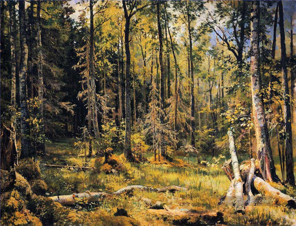 Mischwald shmetsk in der Nähe von narva 1888 klassische Landschaft Ivan Ivanovich Bäume Ölgemälde